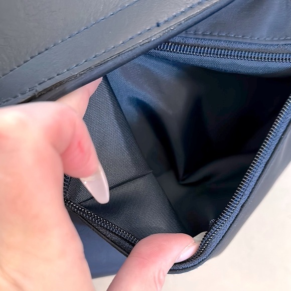 Samsonite navy nylon/ Leather weekender foldable duffle bag - Picture 9 of 16